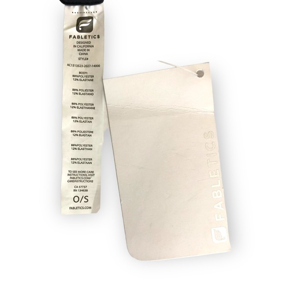 Fabletics New Luna Reversible Infinity Scarf Black Blue Gray Swirl Print - Picture 9 of 9